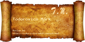 Todorovics Márk névjegykártya